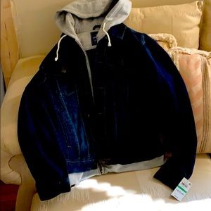 Denim hoodie jacket